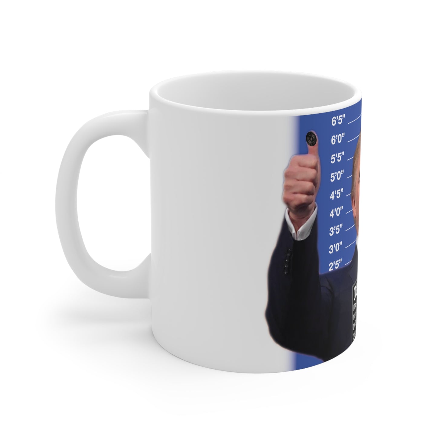 "Trumped Up Mug: Sip and Smirk with History's Twist!"