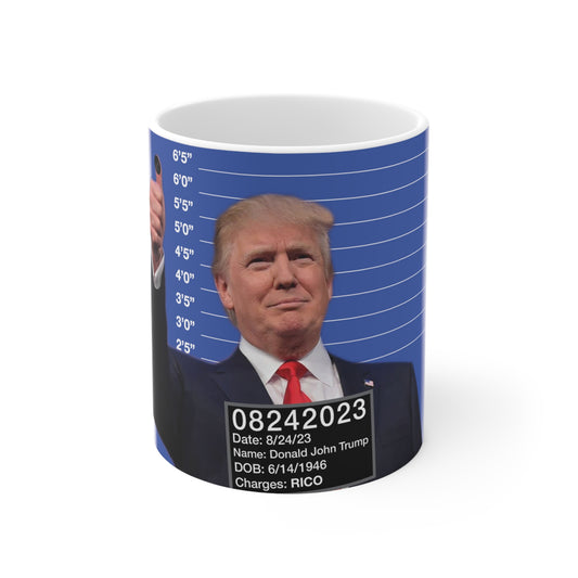 "Trumped Up Mug: Sip and Smirk with History's Twist!"